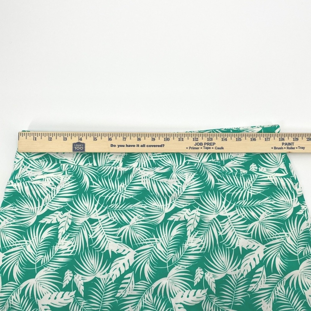 Croft & Barrow Effortless Stretch Skort‎ Womens 14 Green White Palm Tennis Beach - Picture 4 of 7